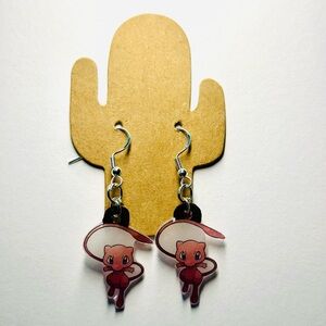 Mew pokemon earrings